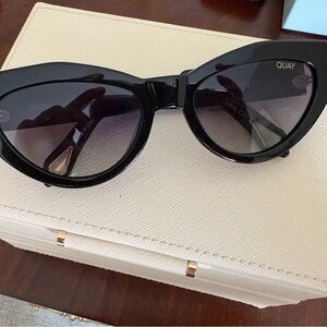 Quay Australia Mad Cute Black Cat-Eye Sunglasses